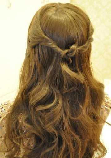 精致甜美韩式公主半扎发发型