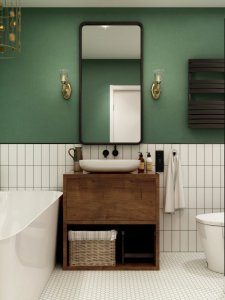 用好这抹复古绿拥有法国电影里的浴室