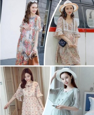 韩版孕妇装宽松裙子 时尚款显十足孕味
