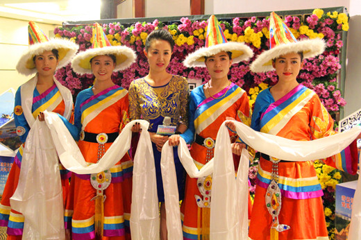 若尔盖达古冰山手绘3D实景亮相西安