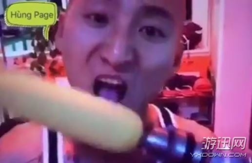 是谁给你的勇气 光头男子挑战电钻啃玉米门牙被崩飞