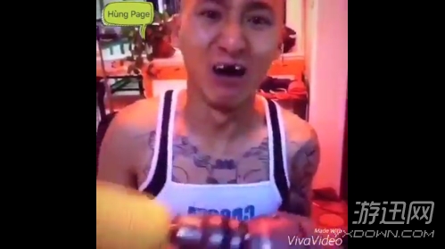 是谁给你的勇气 光头男子挑战电钻啃玉米门牙被崩飞